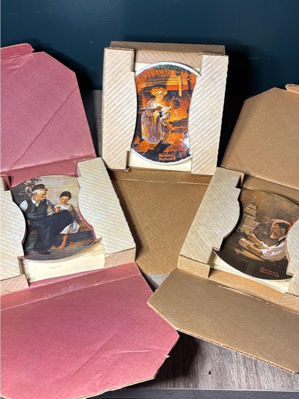 Vintage Norman Rockwell Knowles Limited Edition Collector Plates Set of 3
